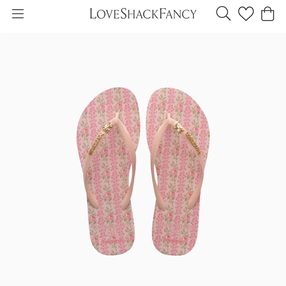LIMITED EDITION LoveShackFancy x Havaianas Girls Flip-Flops Strawberry Macaroon
